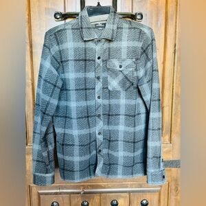 Men’s size S O'Neill Black and Gray Superfleece Button up Shirt
